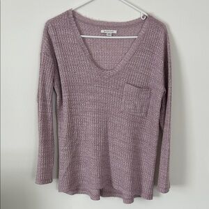 Purple V-Neck Knit top